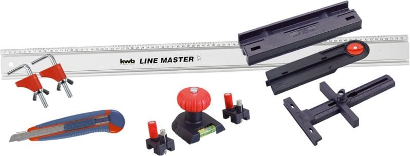 Kwb line master Präzisionslineal- 800-mm Länge, Universal-Führungsschiene für Kreissäge, Stichsäge und Oberfräse, Lineal...