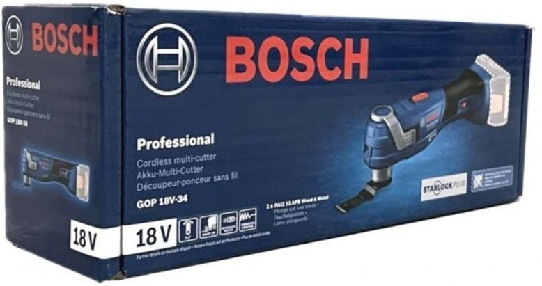 Bosch gop 18V-34 Professional Akku Multi Cutter 18 v Starlock Plus ( 06018G2001 ) Solo - ohne Akku, ohne Ladegerät