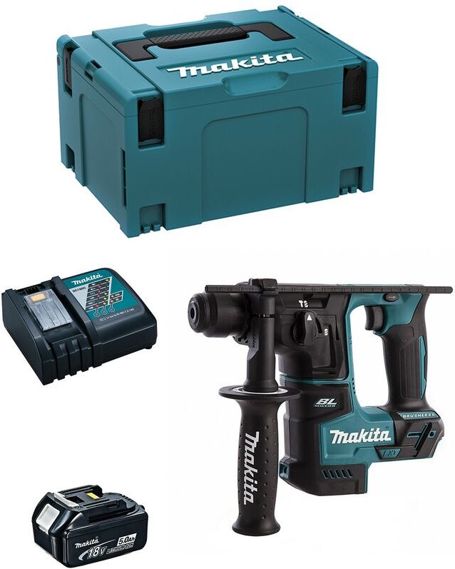 Makita - Kombihammer DHR171RTJ1 (1 x 5,0 Ah + DC18RC + makpac 3)