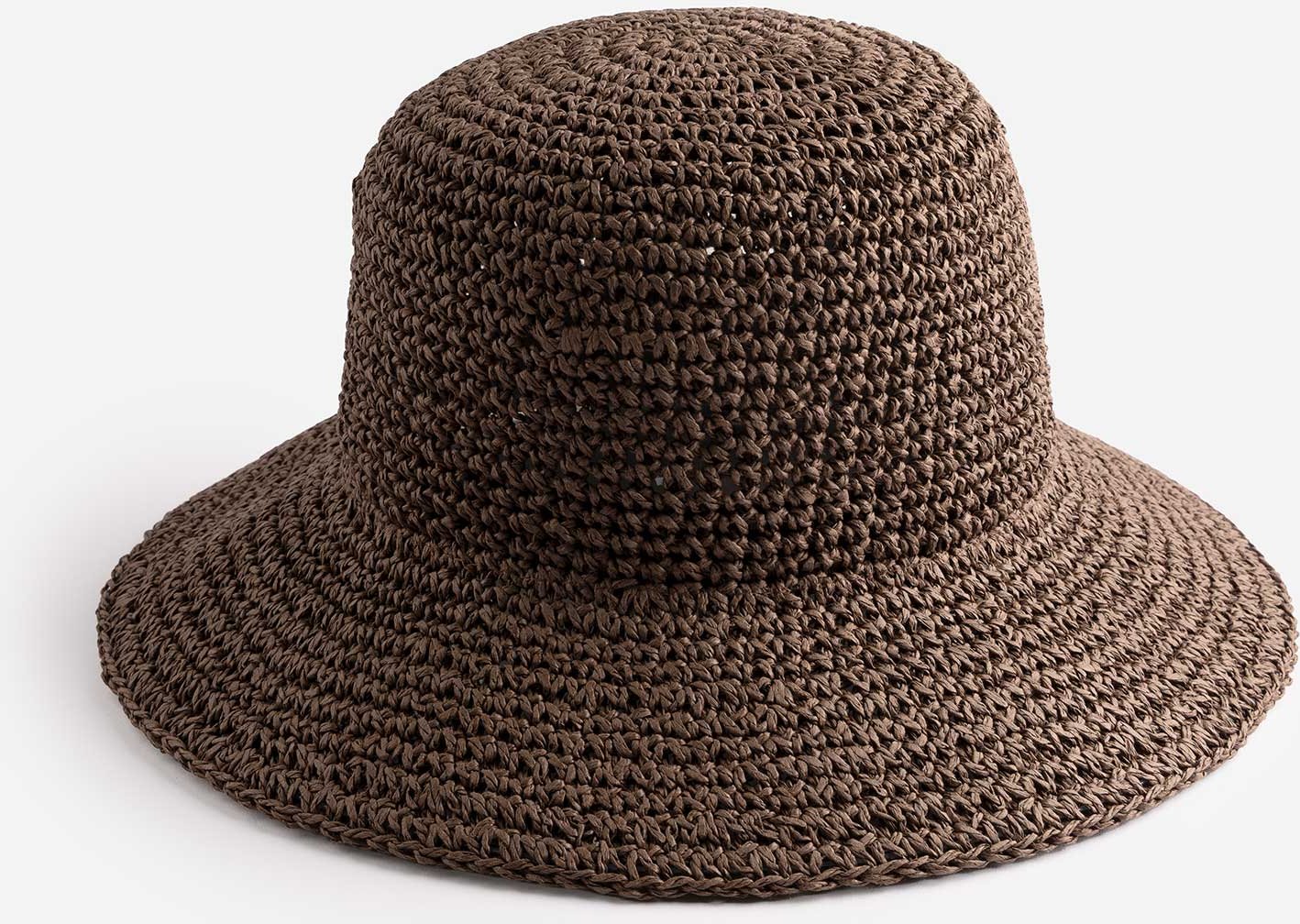 Strohhut - dunkelbraun