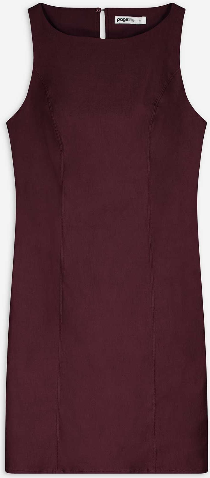 Kleid - Ärmellos - dunkellila