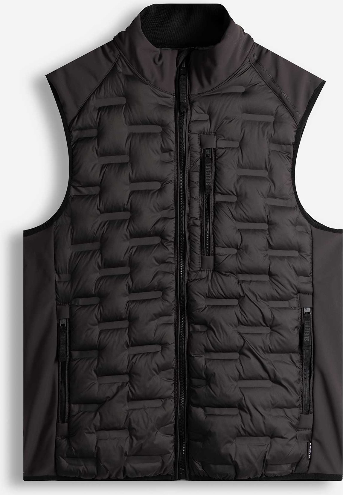 Weste - Geometrisches Muster - schwarz