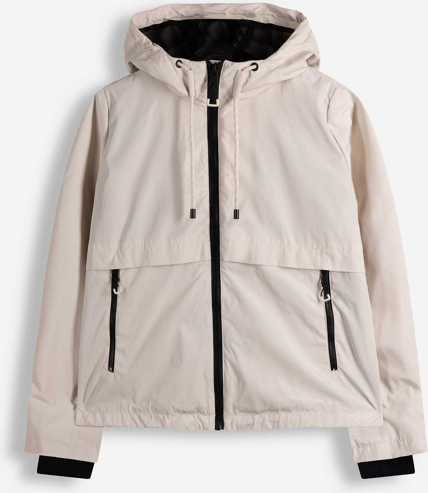 Regenjacke - Kapuze - weiß