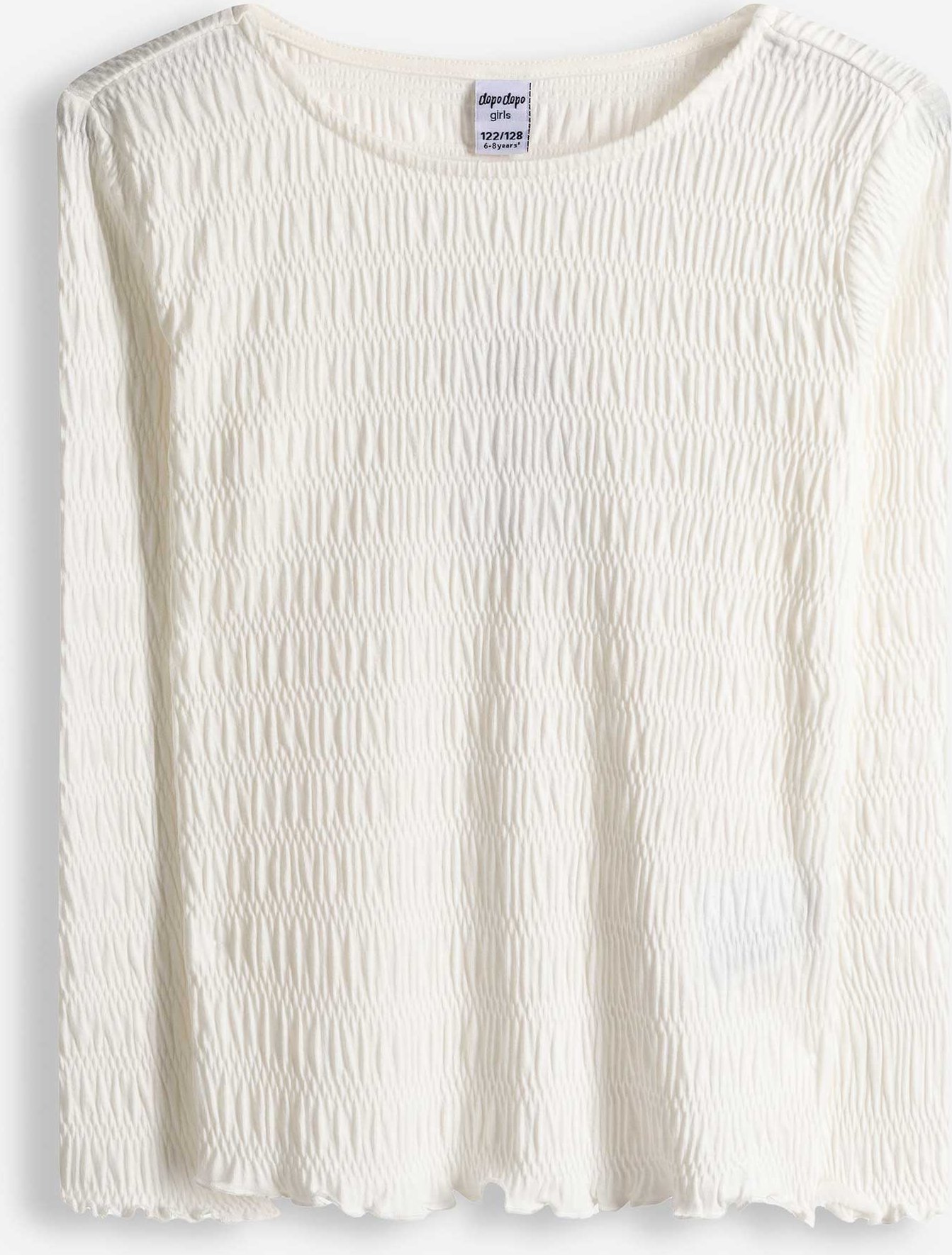 Langarmshirt - einfarbig - weiß