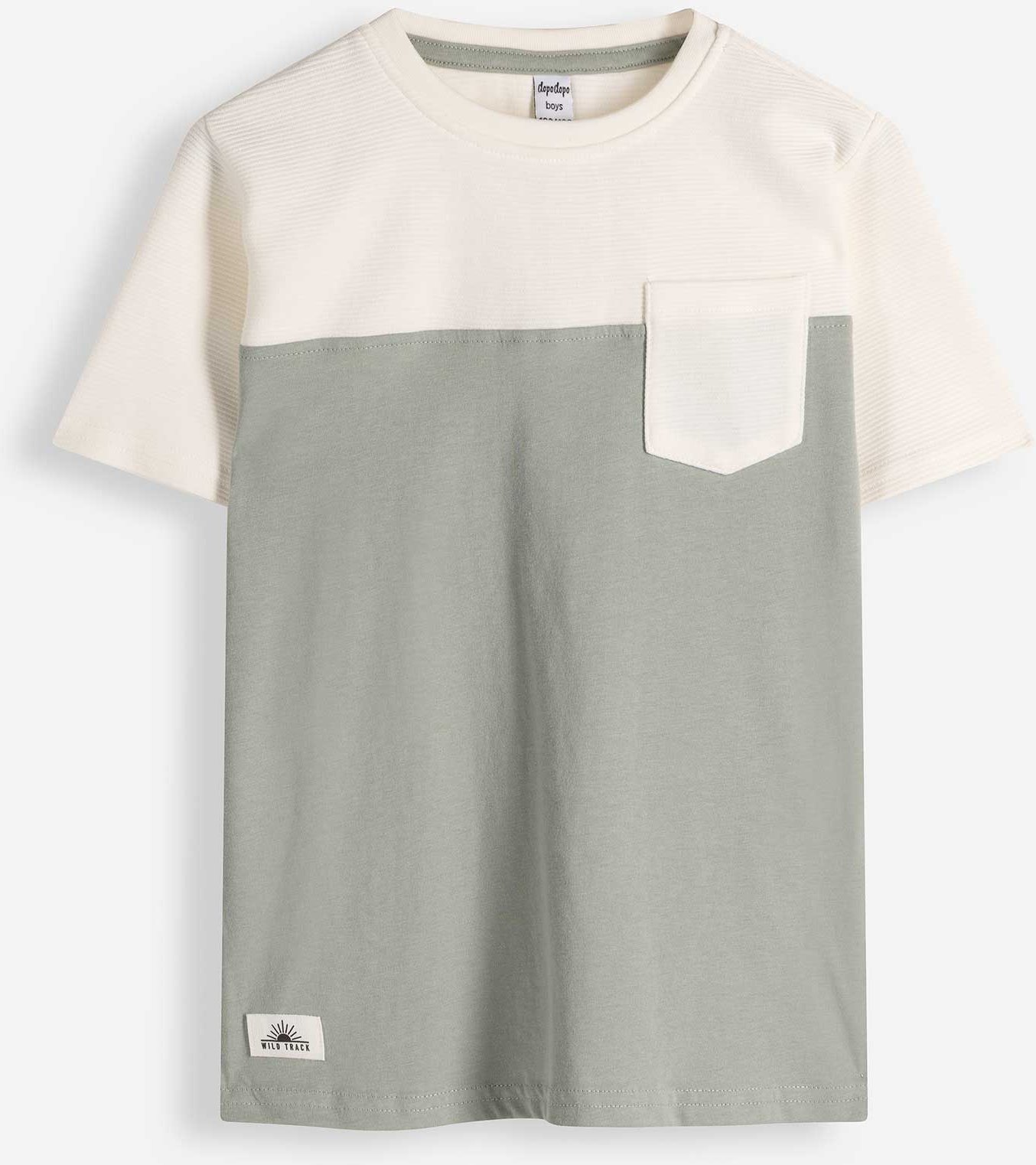 T-Shirt - Color-Blocking - grün