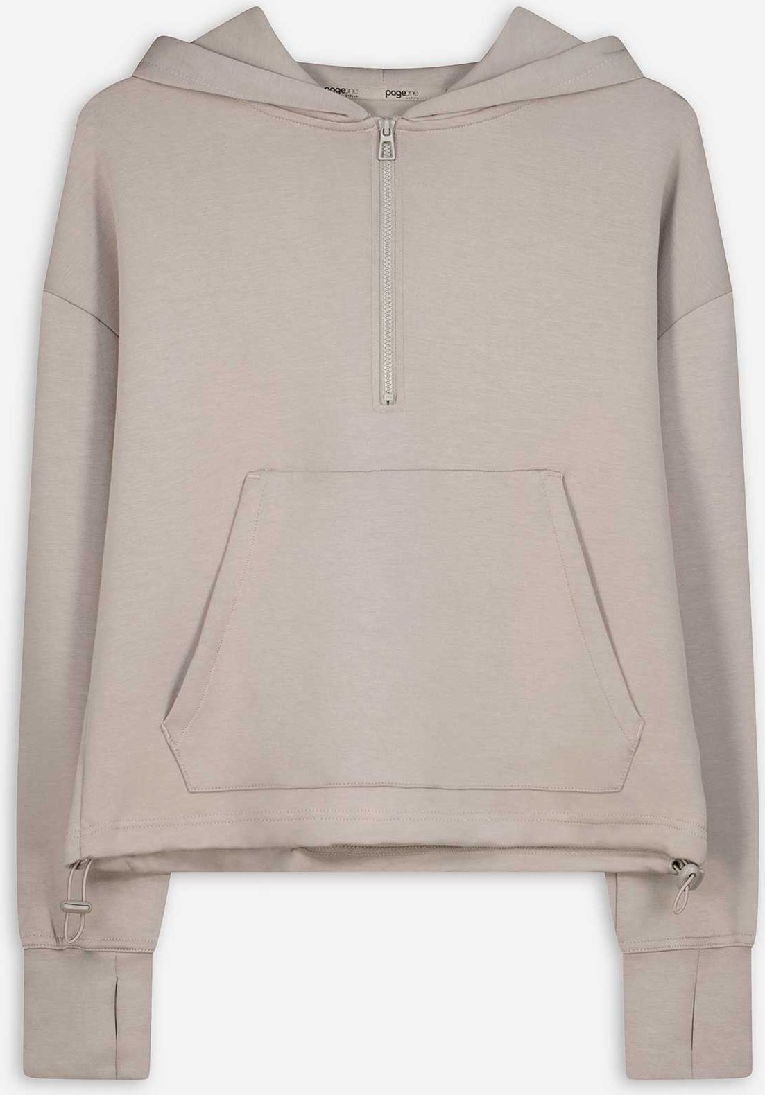 Hoodie - Atmungsaktiv - beige