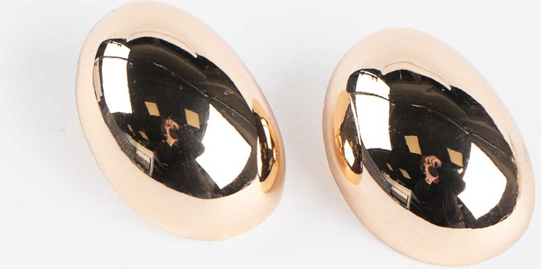 Ohrringe - Metallic-Details - goldfarben