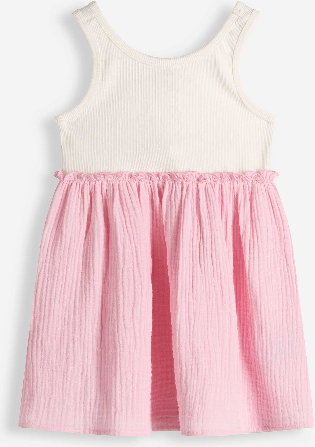 Kleid - Musselin - weiß