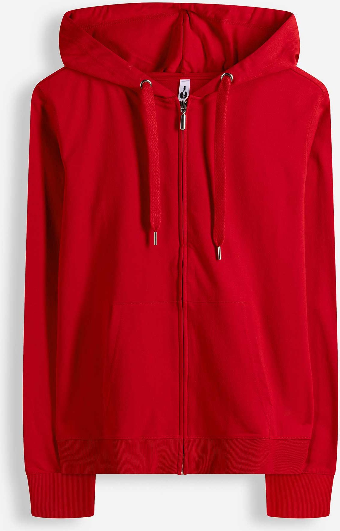 Sweatjacke - Kapuze mit Tunnelzug - rot