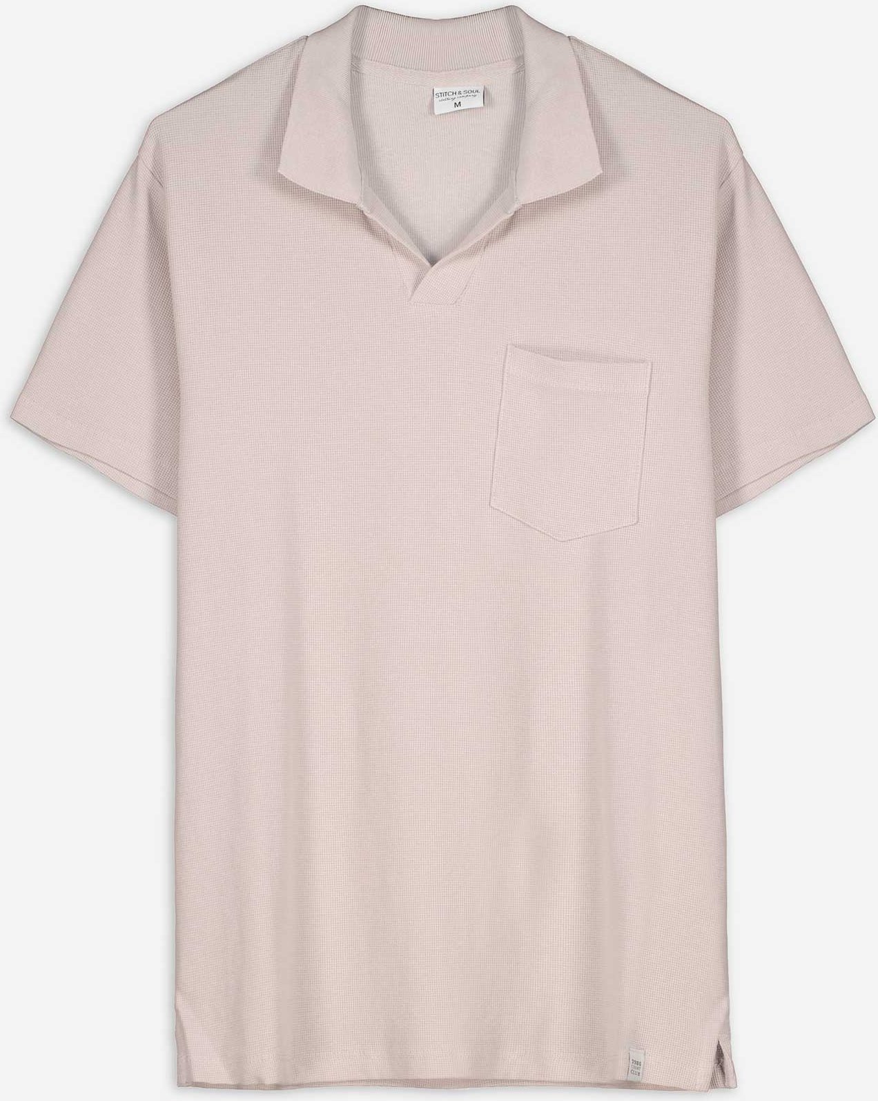 Poloshirt - Waffelstruktur - beige