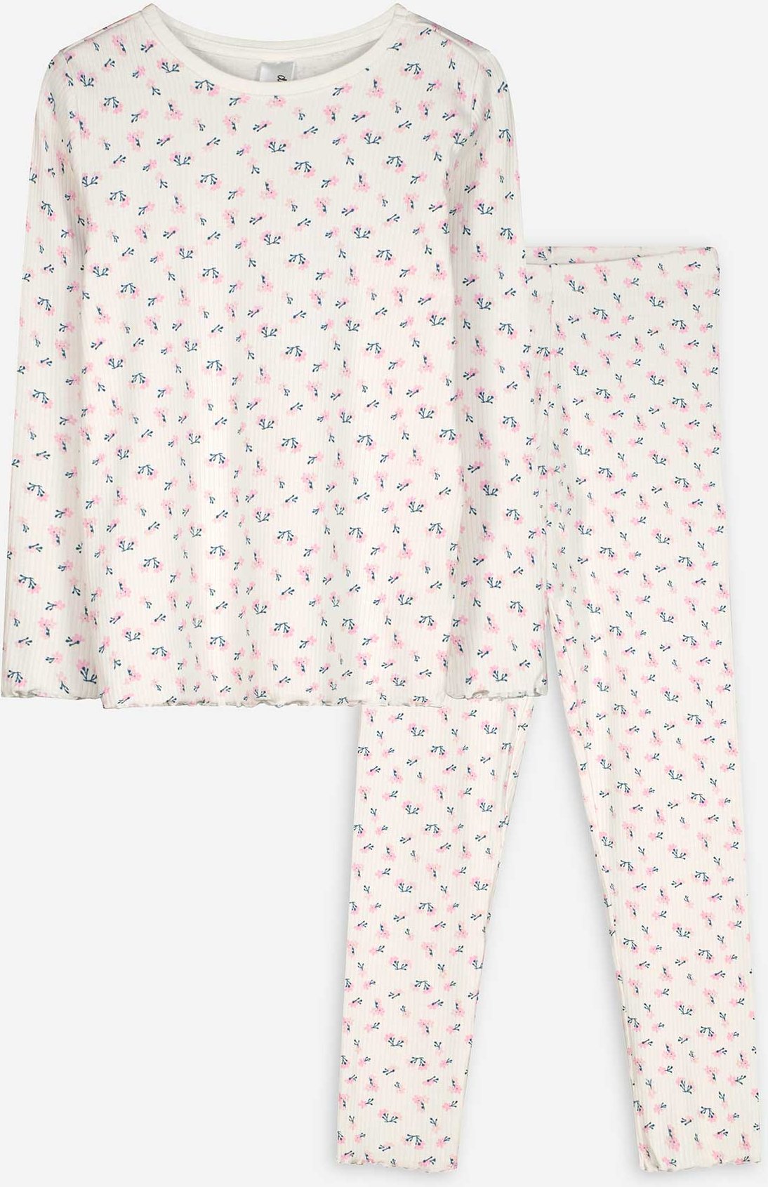 Thumbnail - Pyjama Set aus Shirt und Hose - Mustermix - weiß