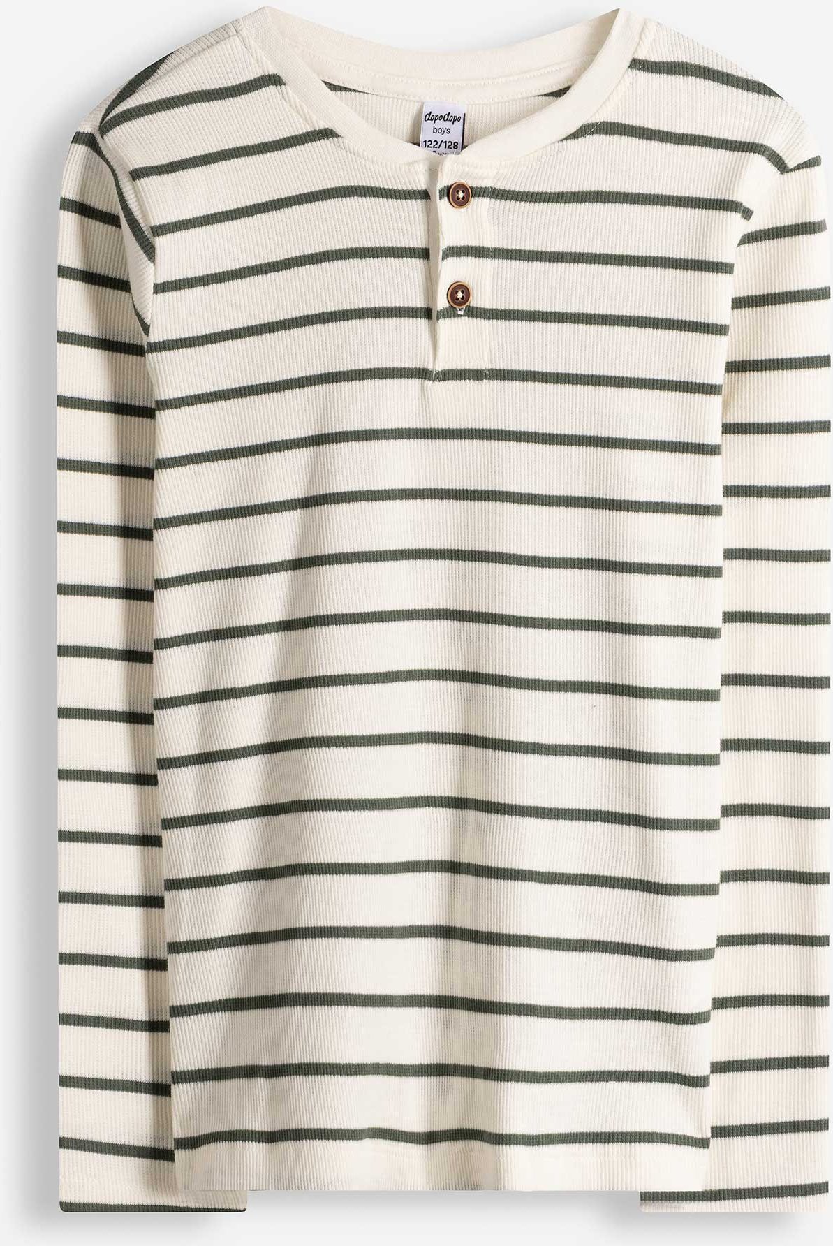 Langarmshirt - Streifen - weiß