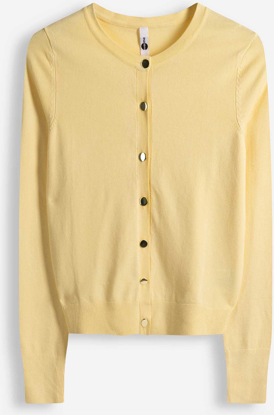 Cardigan - Knopfleiste - hellgelb