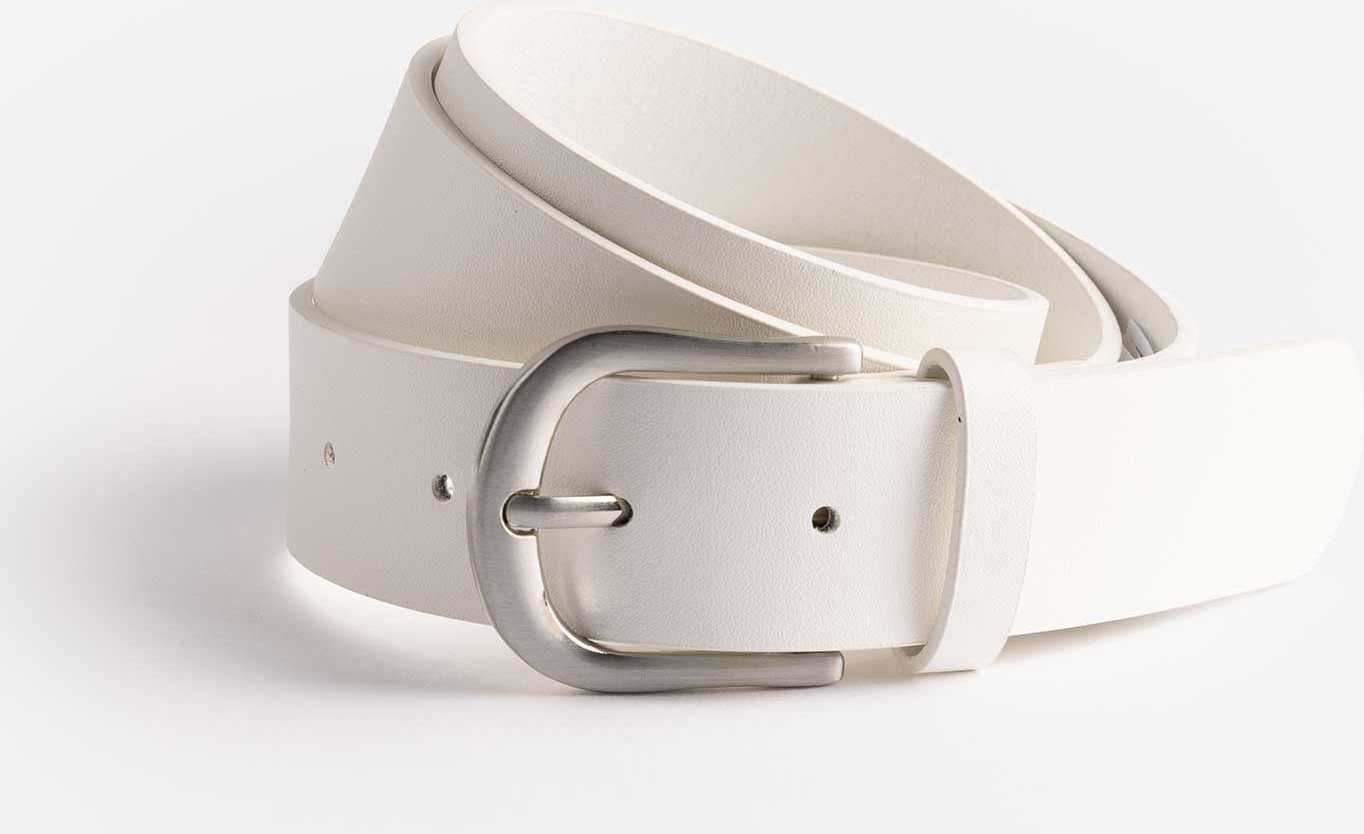 Gürtel - Lederoptik - weiß