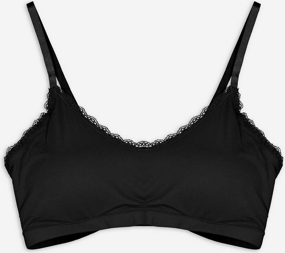 Thumbnail - Bralette - Spitzenbesatz - schwarz