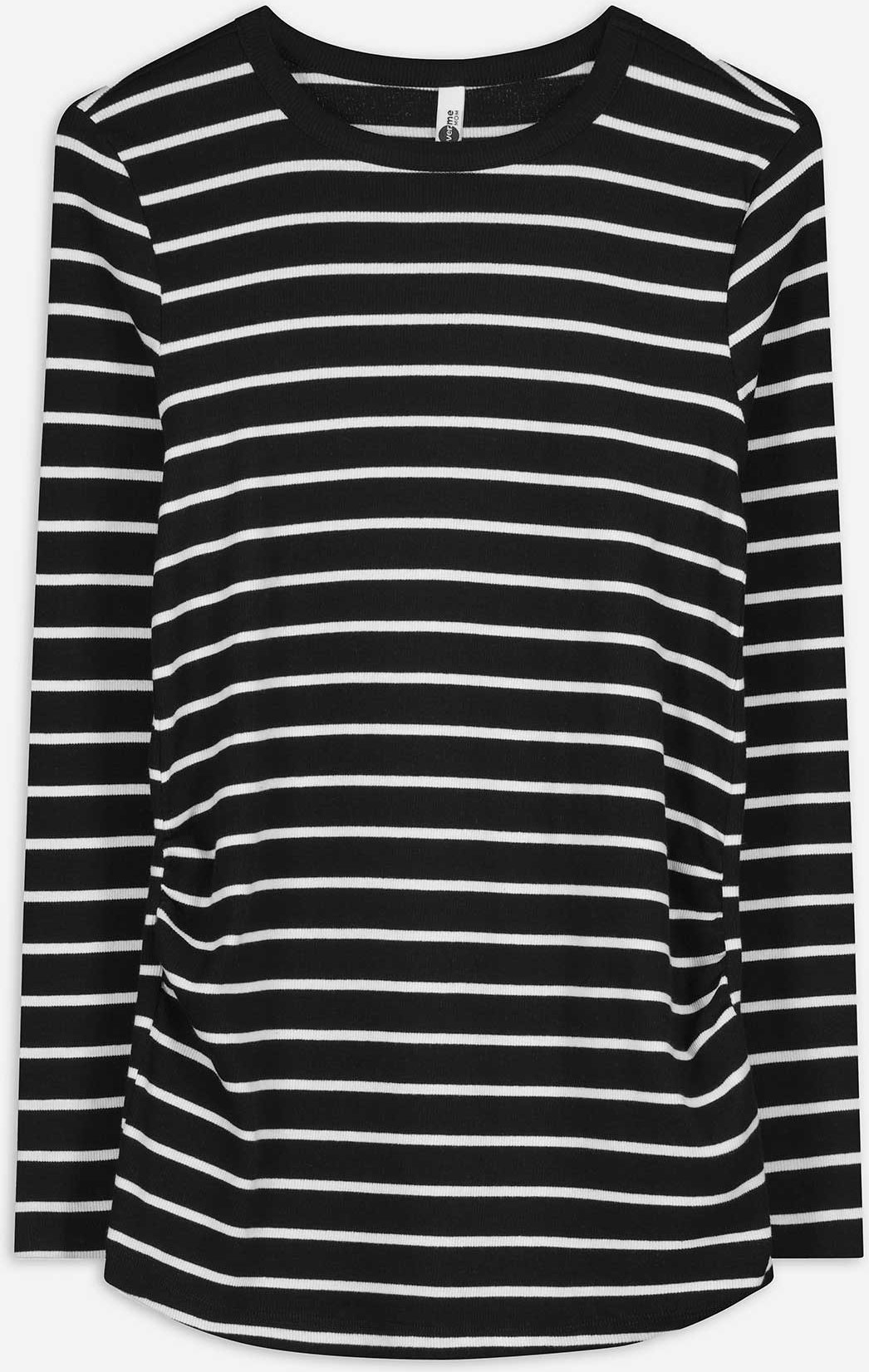 Umstandsshirt - Streifen - schwarz