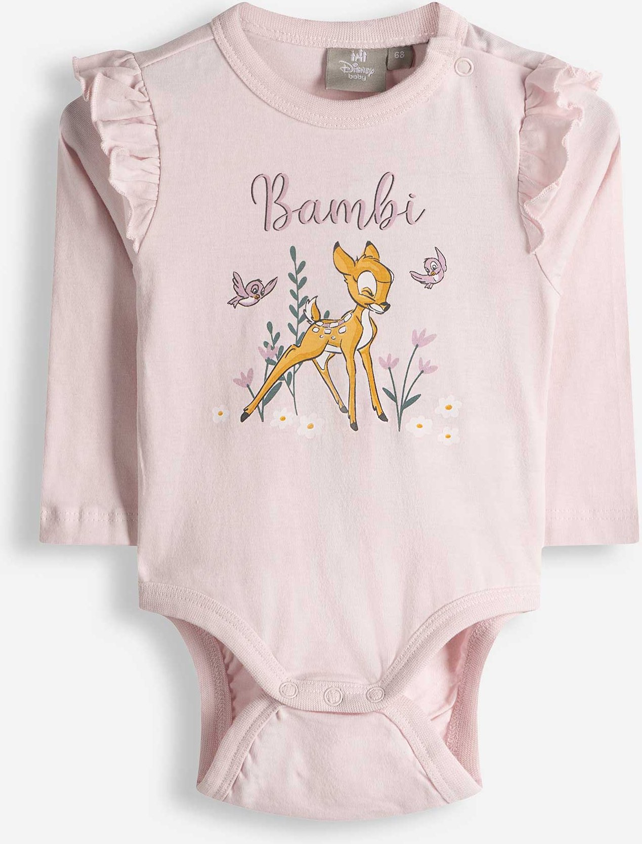 Langarmbody - Bambi - rosa