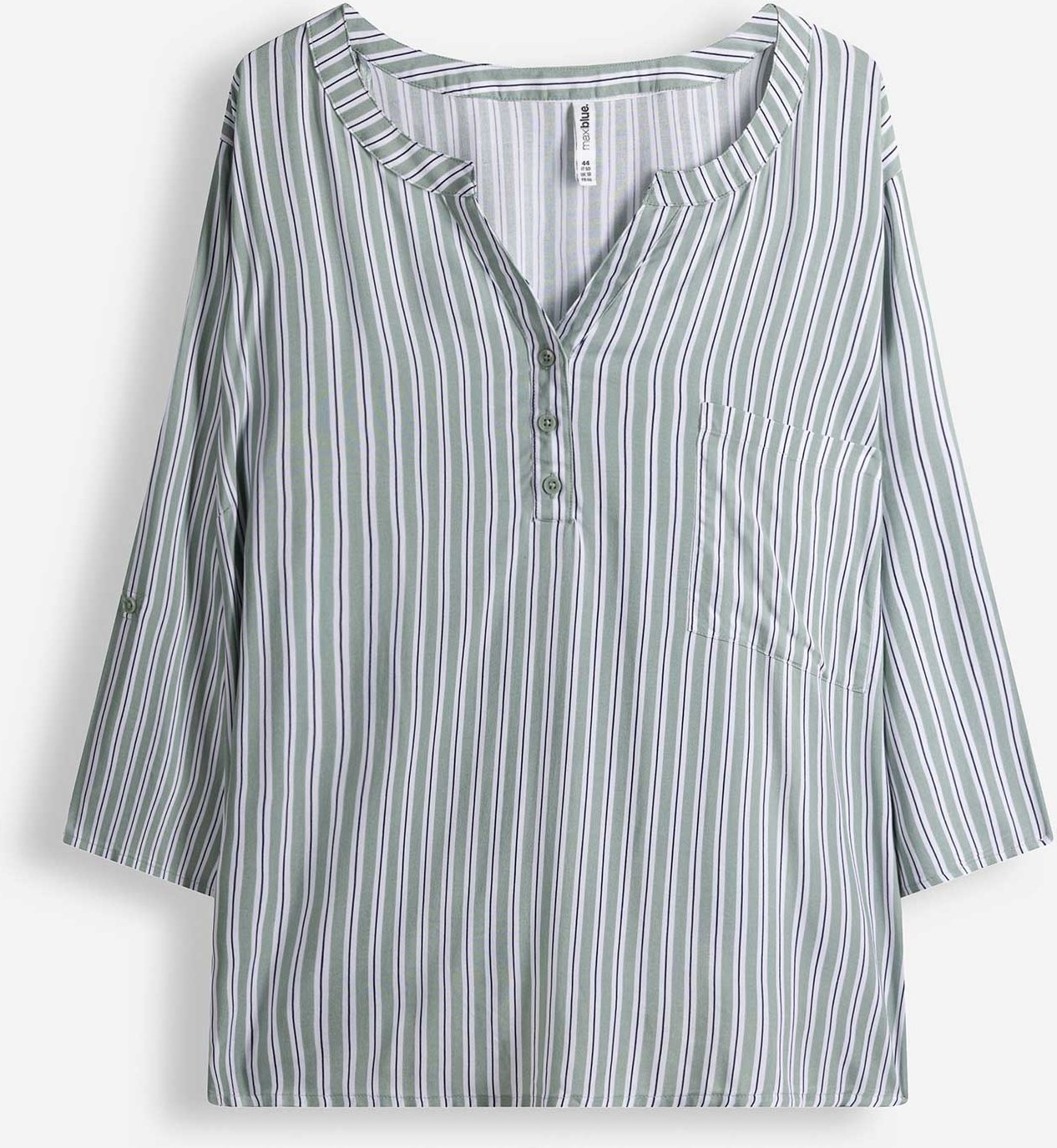 Bluse - Allover-Muster - türkis