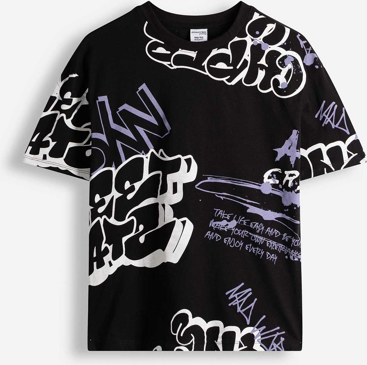 T-Shirt - Oversized Fit - schwarz