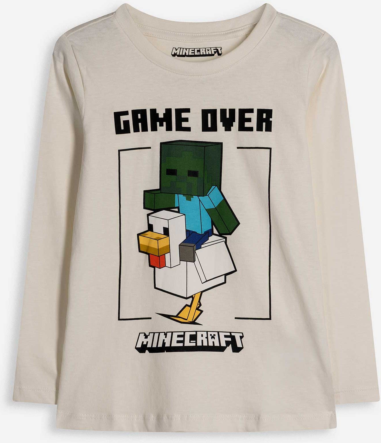 Langarmshirt - Minecraft - weiß