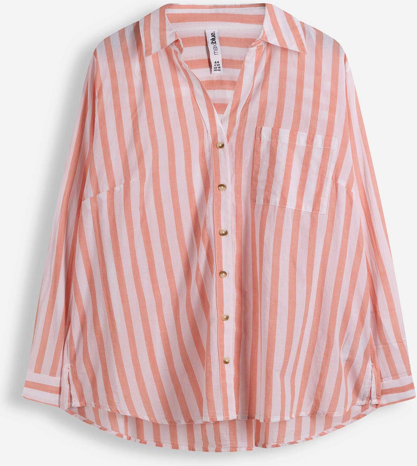Hemdbluse - Streifen - orange