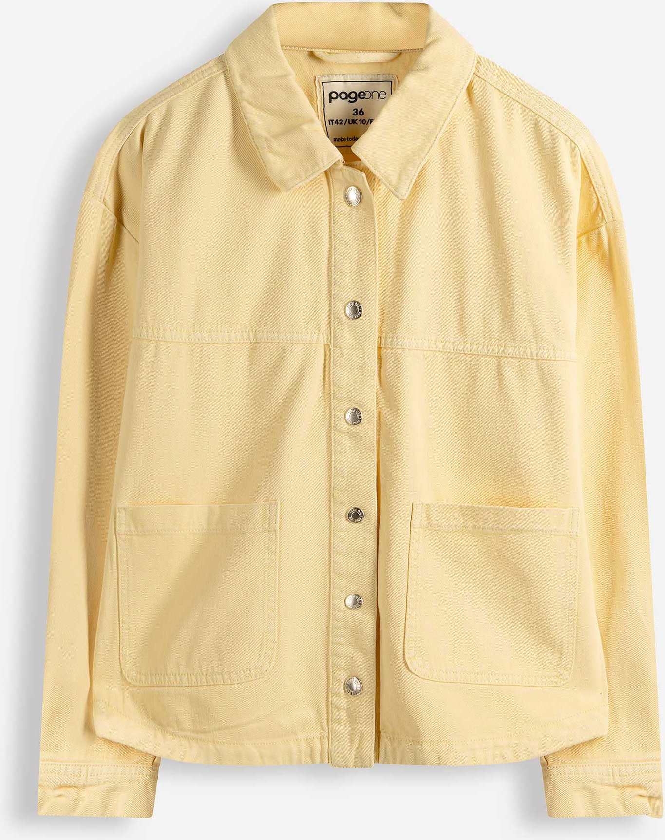 Hemdjacke - einfarbig - hellgelb