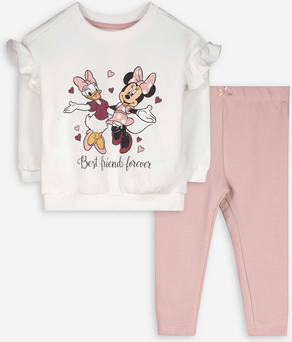 Thumbnail - Set aus Sweatshirt und Leggings - Minnie & Daisy - weiß