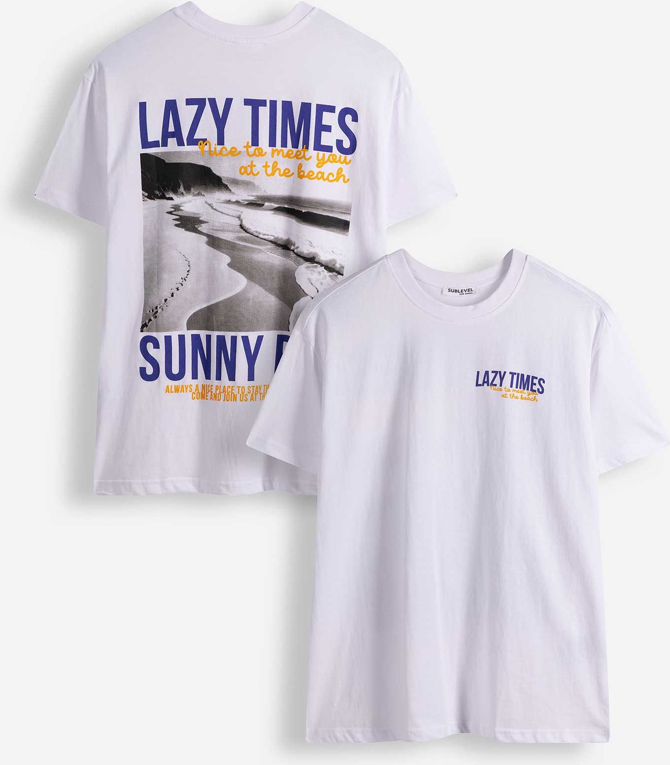 T-Shirt - Rückenprint - weiß