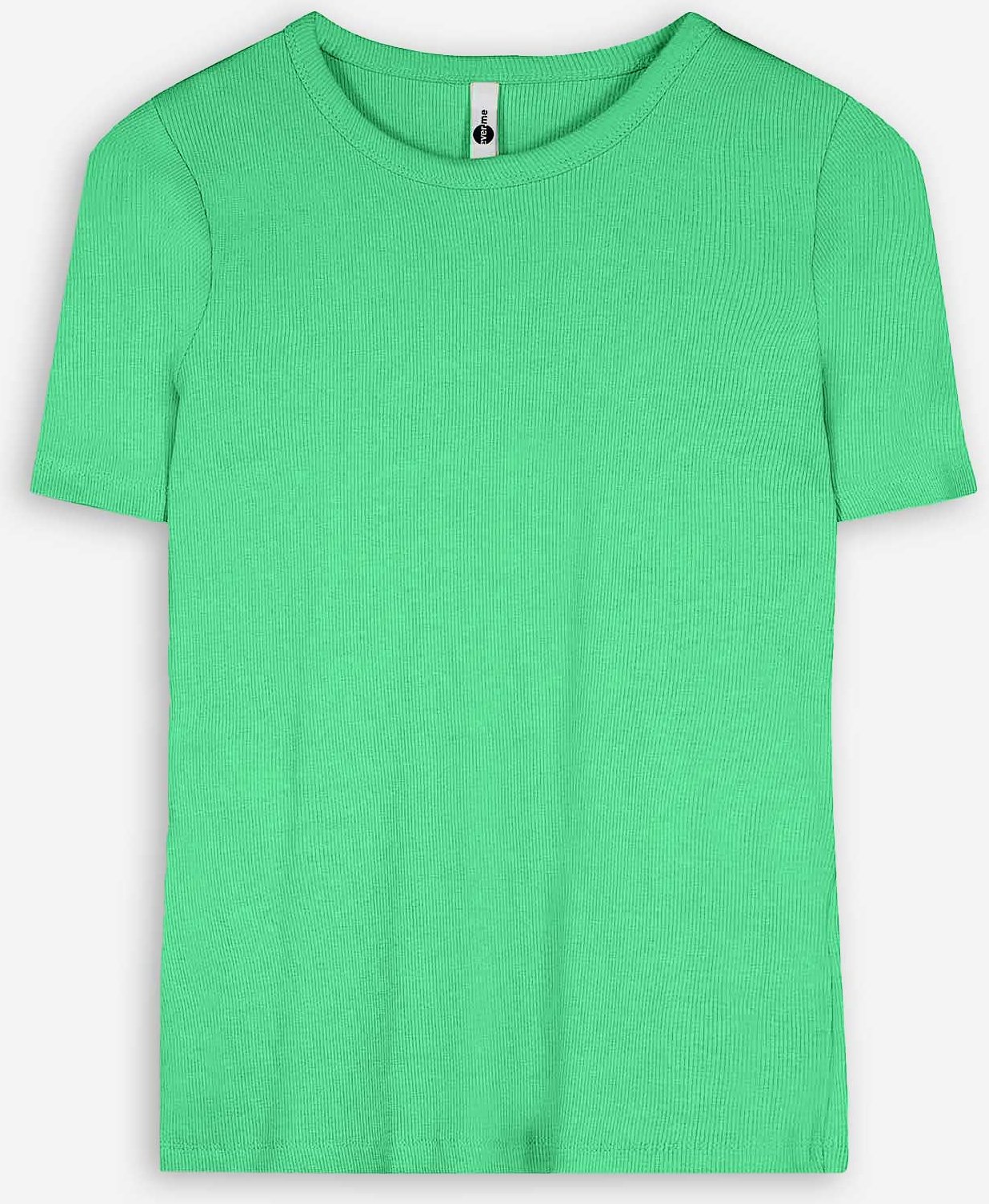 T-Shirt - Rippenstruktur - grün