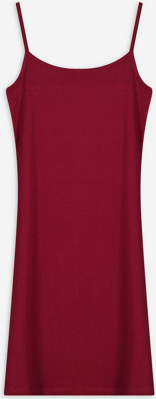 Kleid in A-Linie - Spaghettiträger - dunkelrot