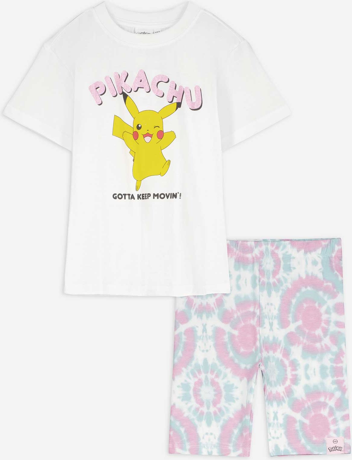 Set aus T-Shirt und Shorts - Pokémon - weiß