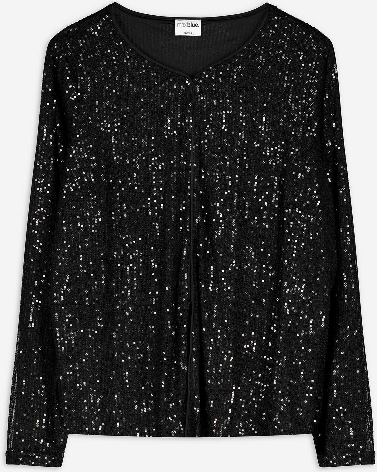 Blazer - Paillettenbesatz - schwarz