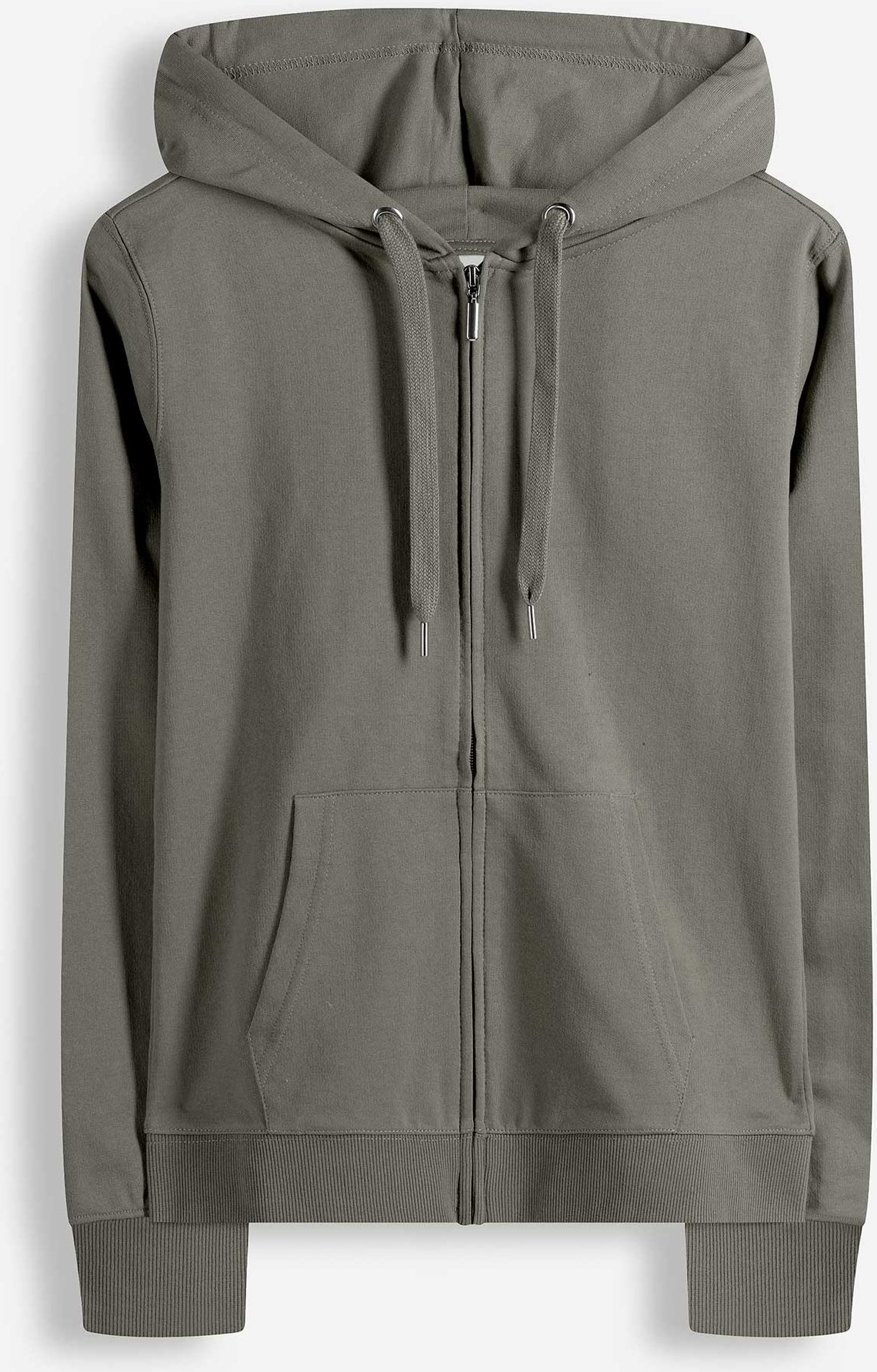 Sweatjacke - Kapuze mit Tunnelzug - grün