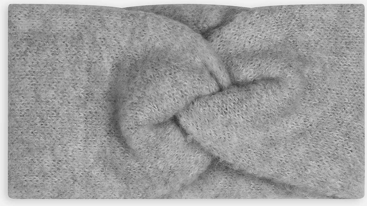 Stirnband - Lurex - grau