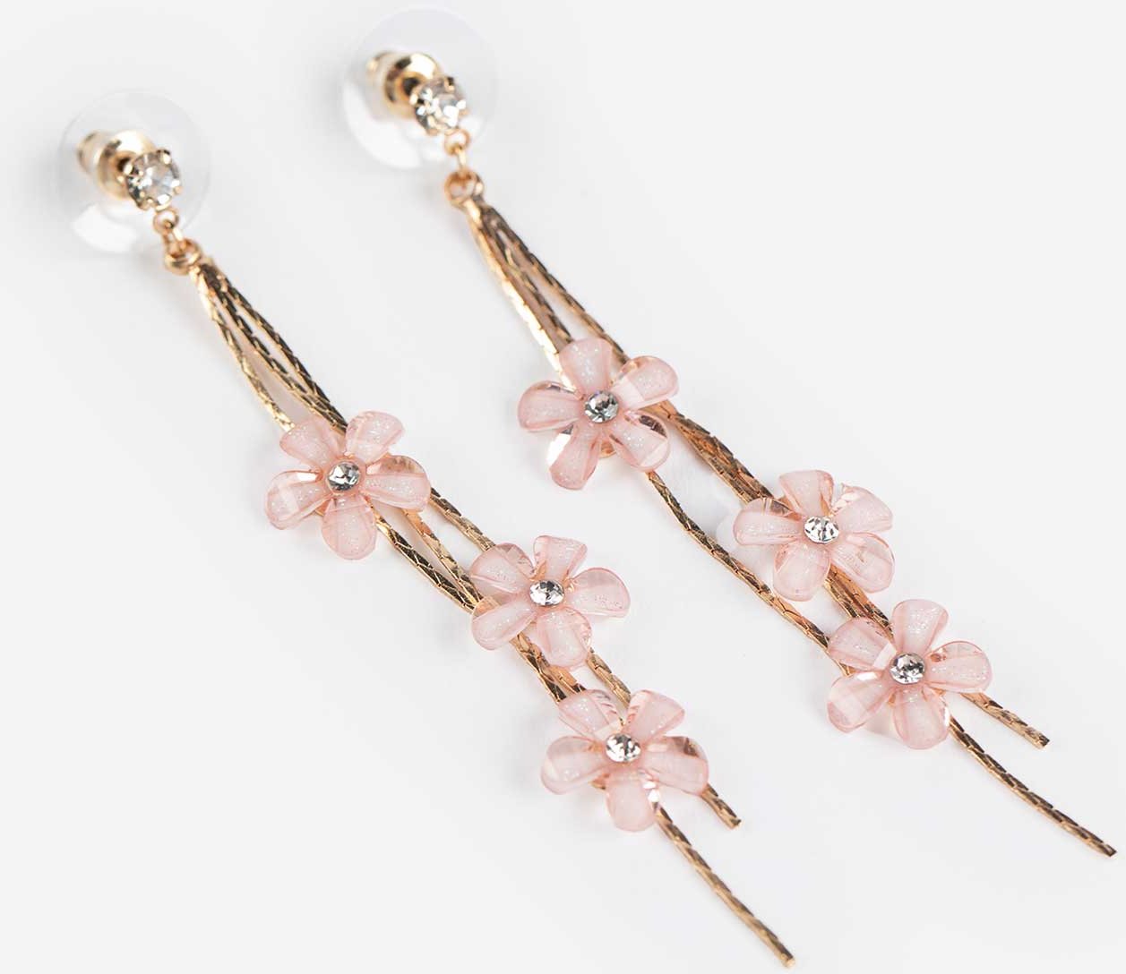 Ohrringe - Ziersteine - goldfarben