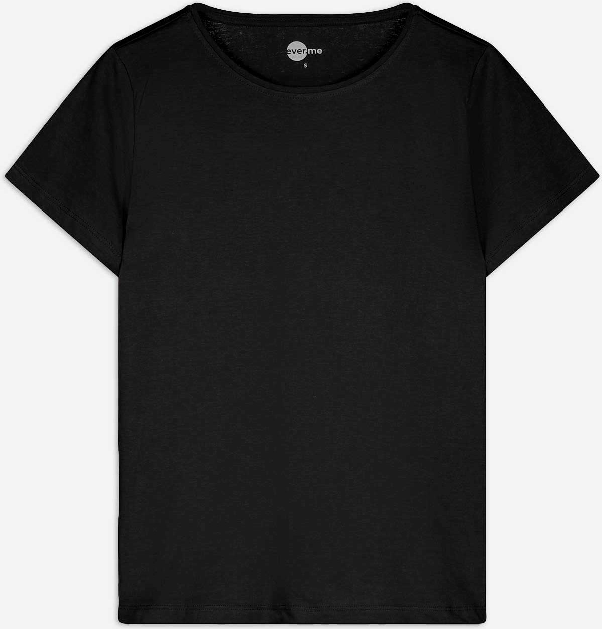 T-Shirt - Rundhals-Ausschnitt - schwarz