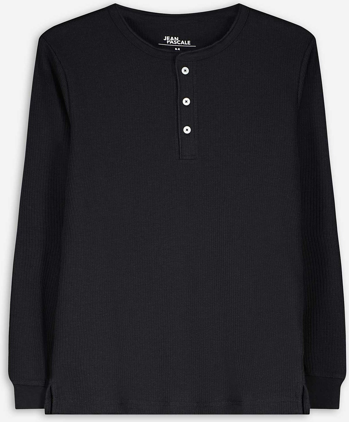 Langarmshirt - Rippenstruktur - dunkelblau