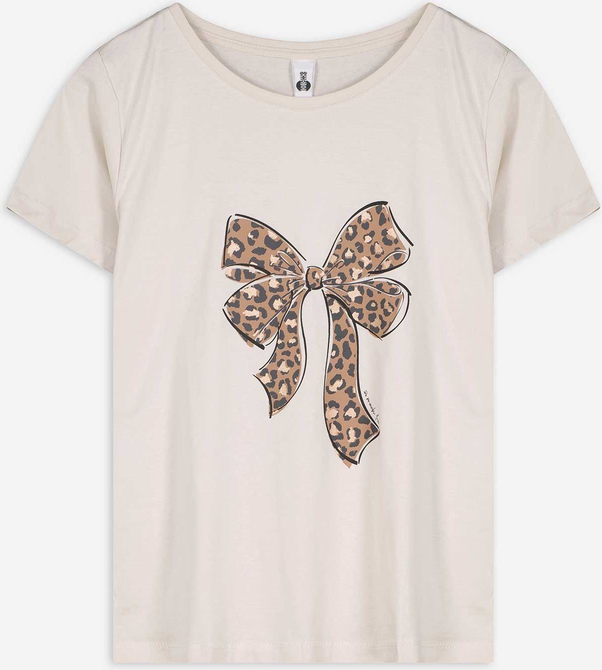 T-Shirt - Glitzerprint - weiß