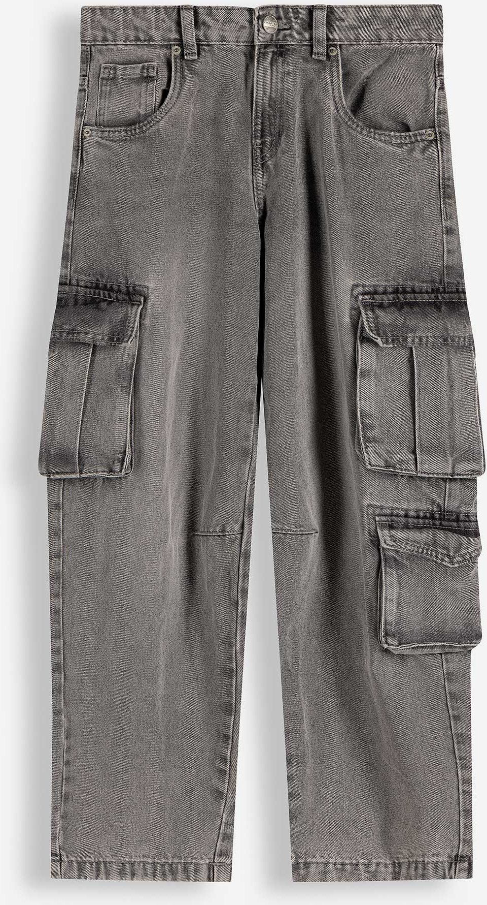 Cargohose - Loose Fit - grau