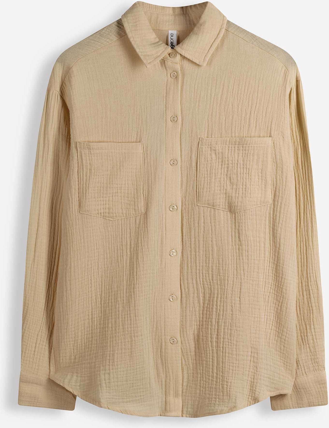 Bluse - einfarbig - hellbraun