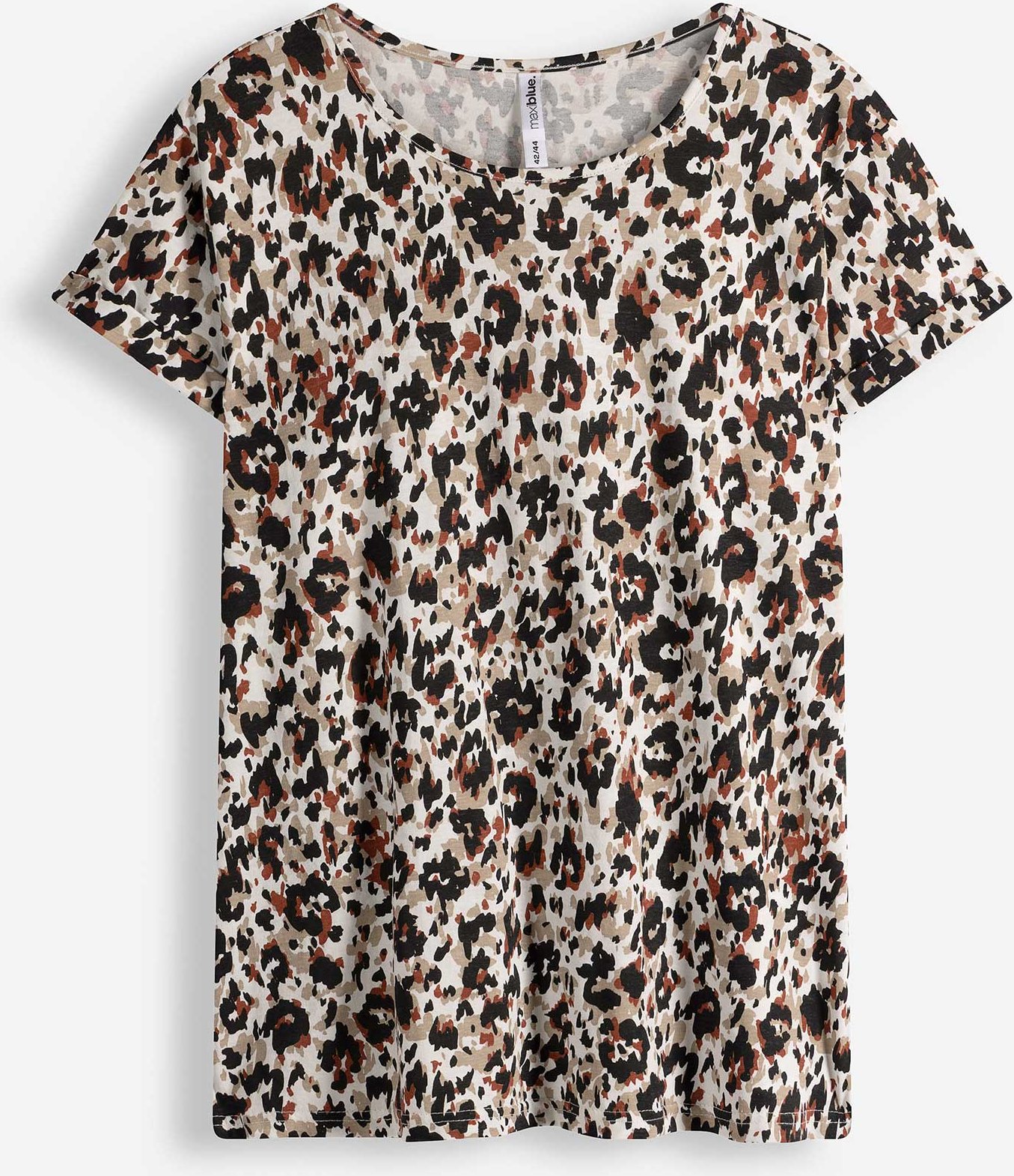 T-Shirt - Allover-Muster - weiß