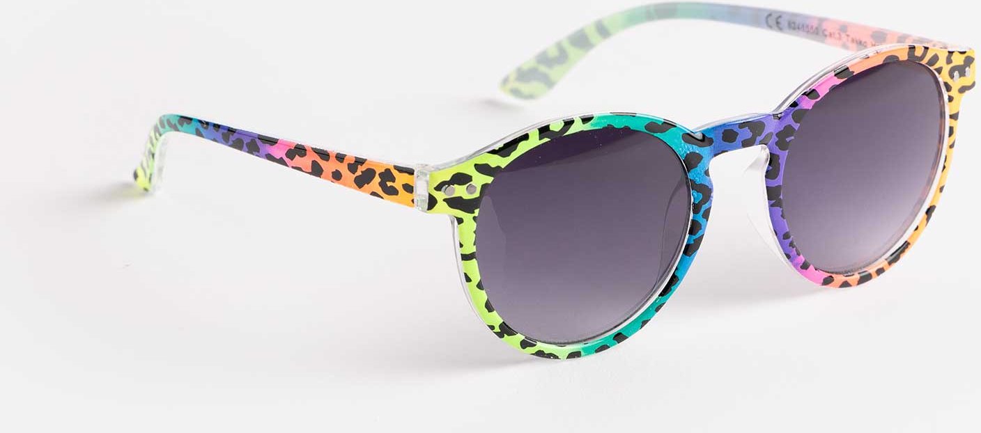 Sonnenbrille - Leopardenmuster - schwarz