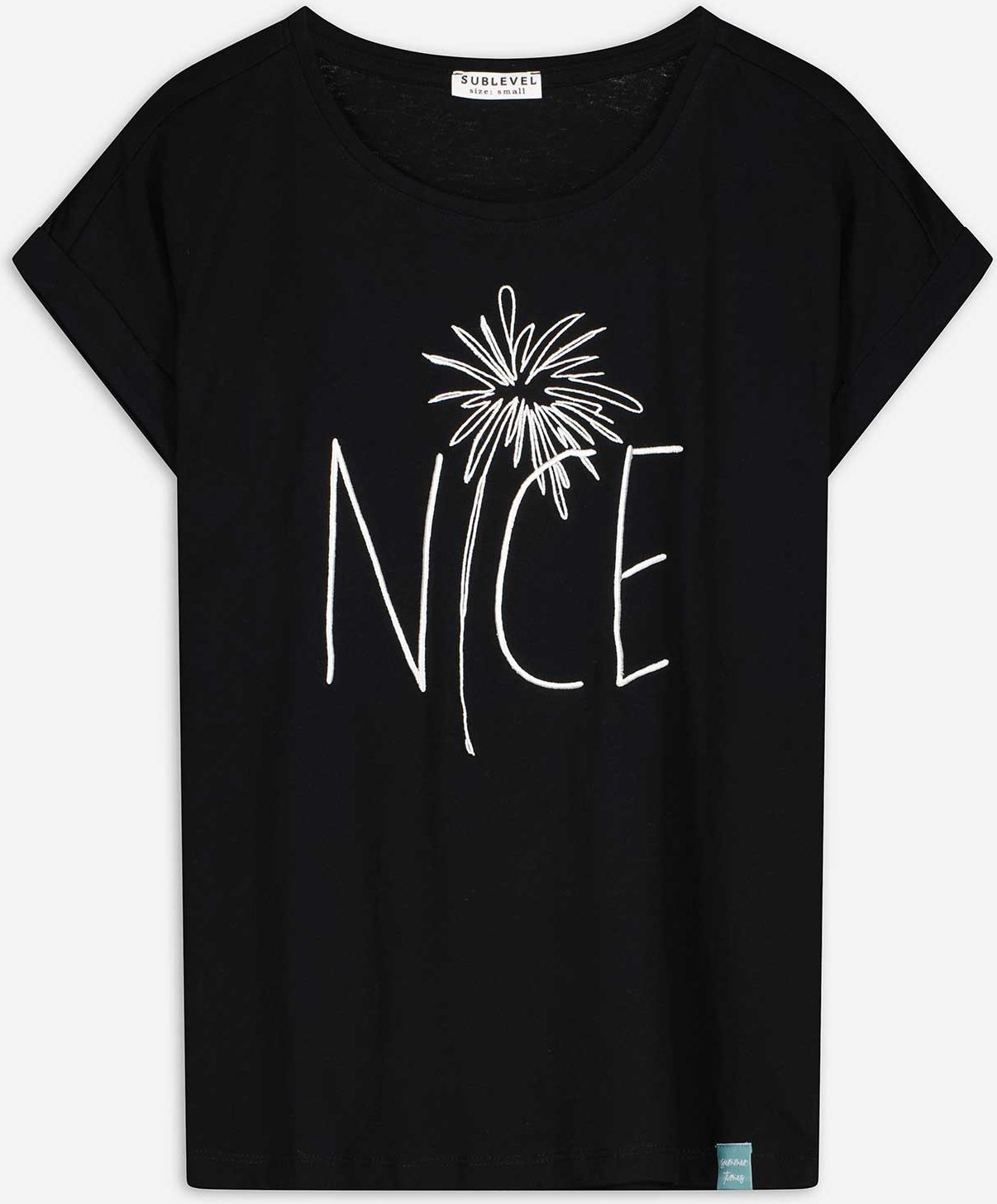 T-Shirt - Stickereien - schwarz