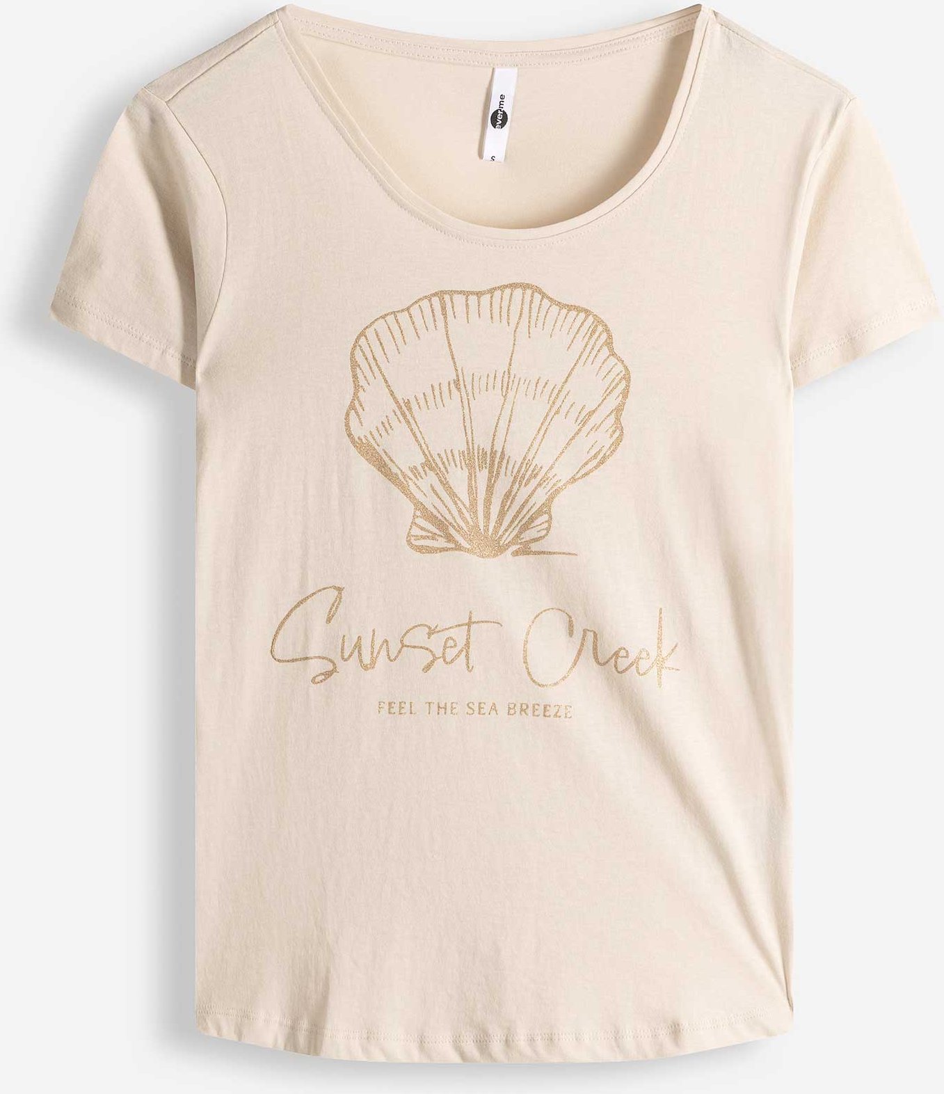 T-Shirt - Glitzerprint - weiß