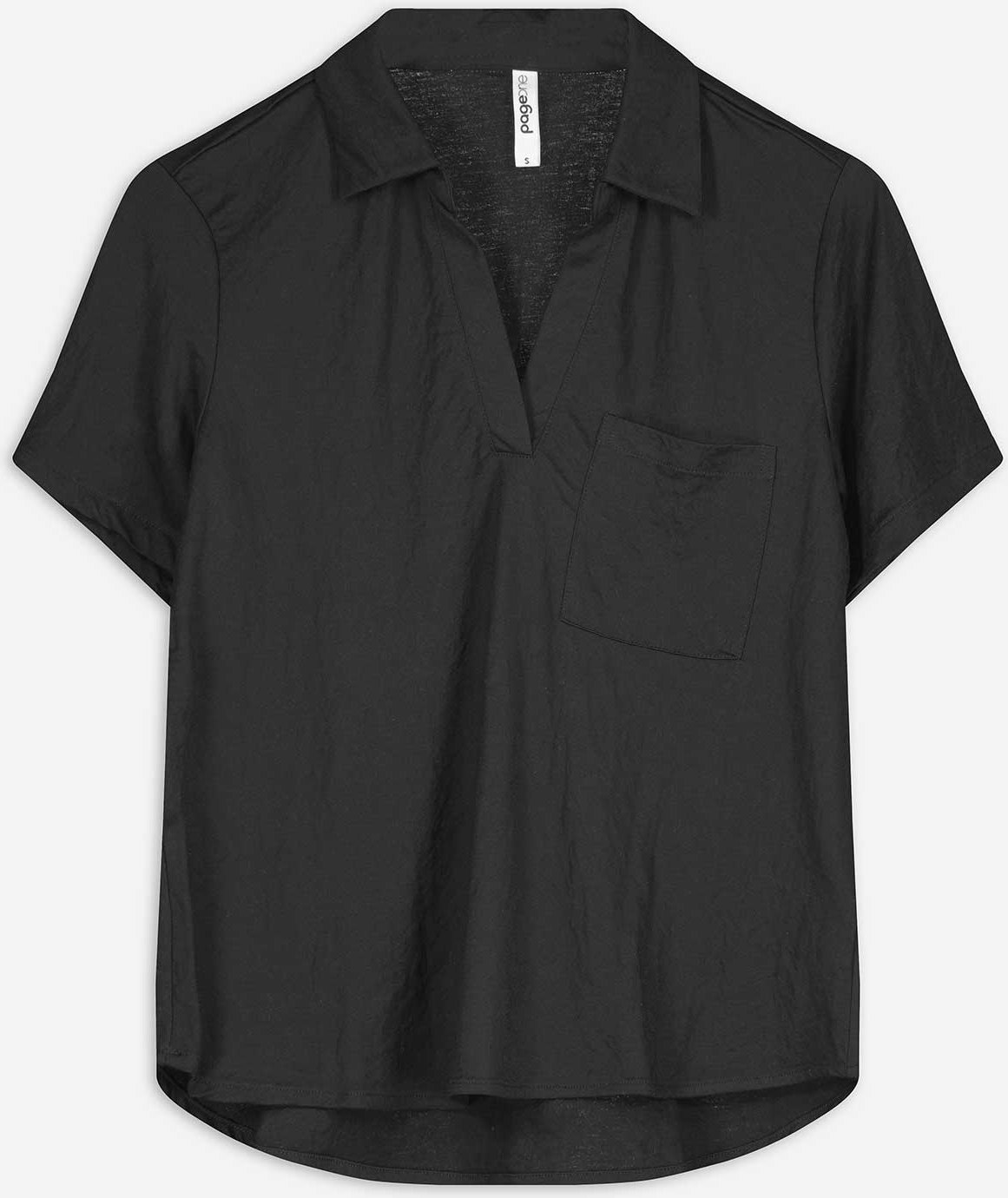 Bluse - einfarbig - schwarz