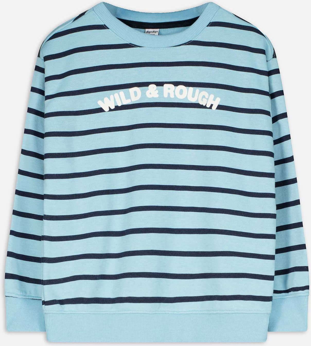 Sweatshirt - Streifen - hellblau