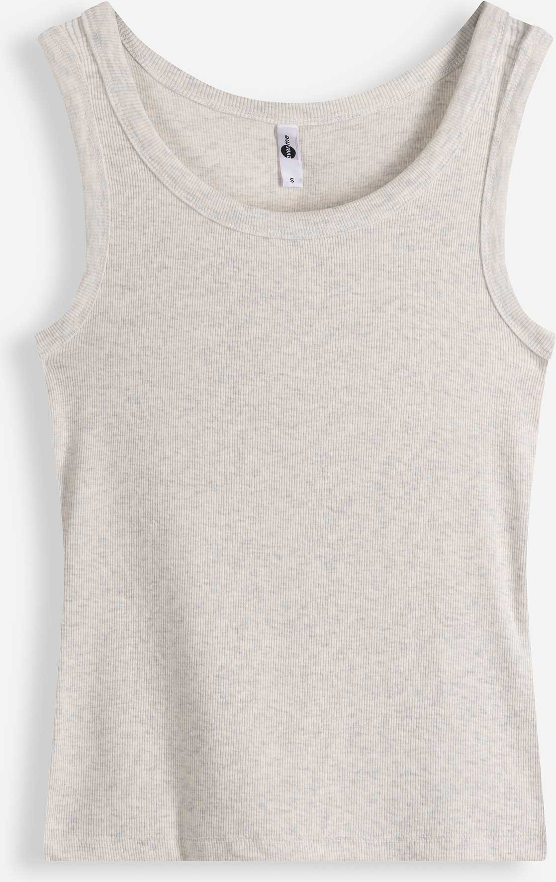 Top - Rippenstruktur - hellgrau