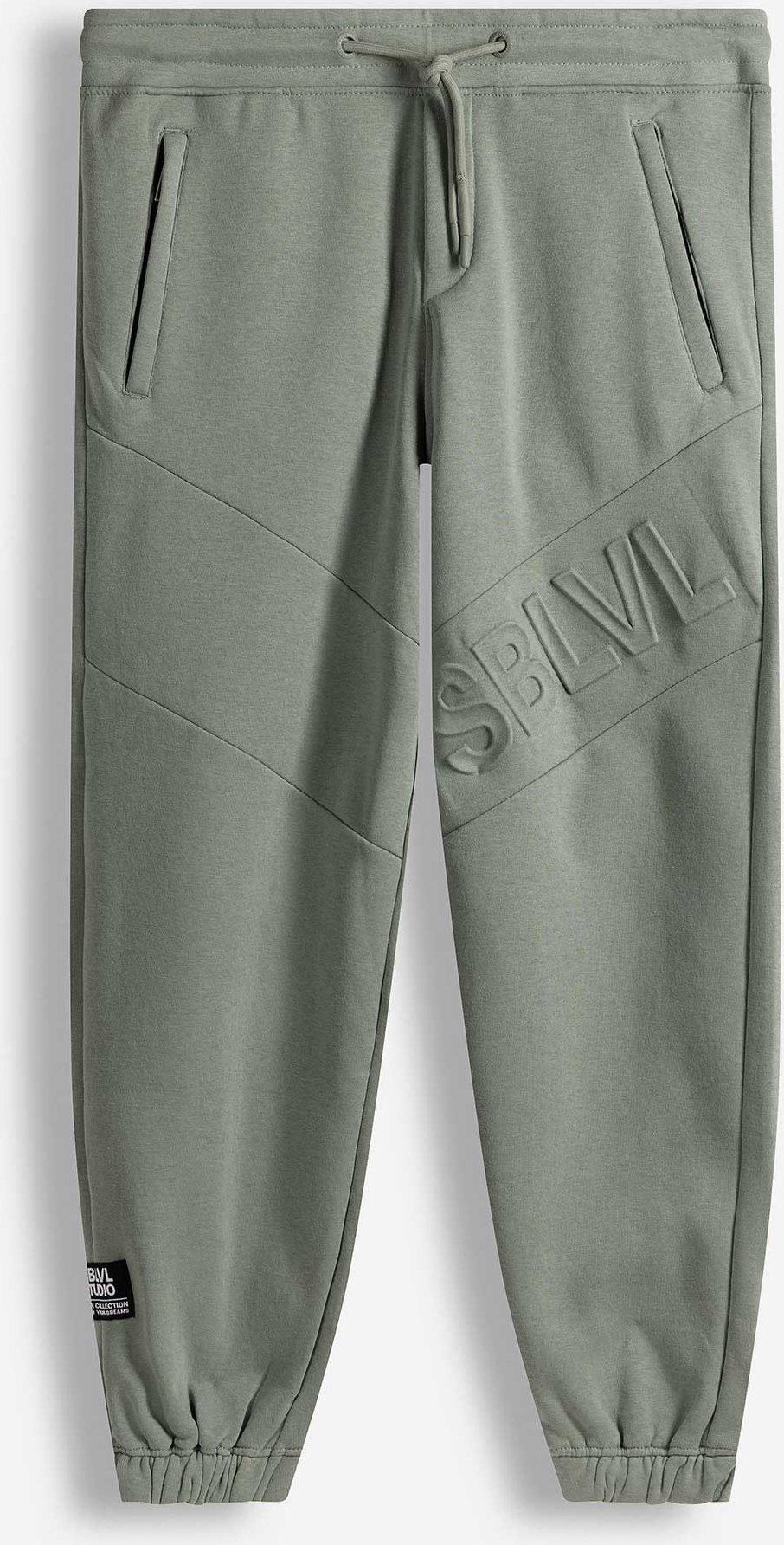 Jogpants - Kontraststreifen - grün