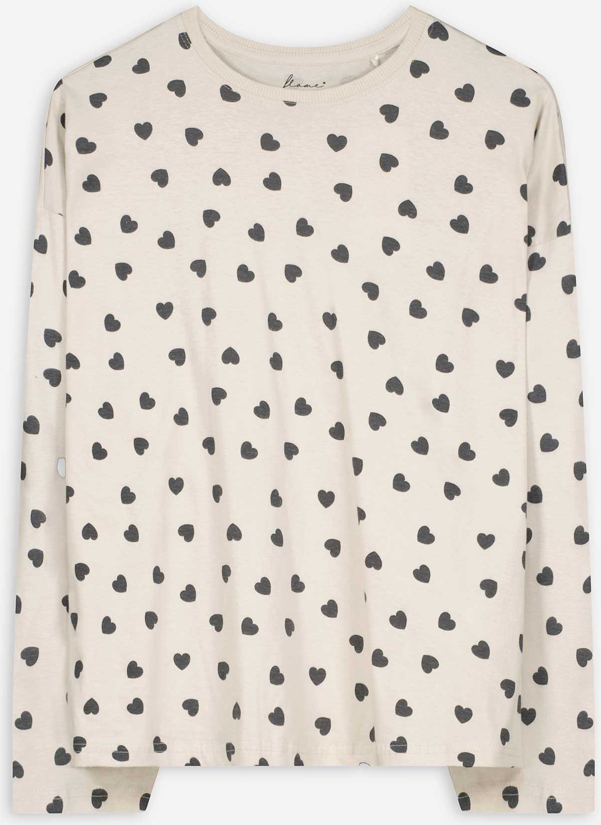 Pyjamaoberteil - Baumwolle - beige