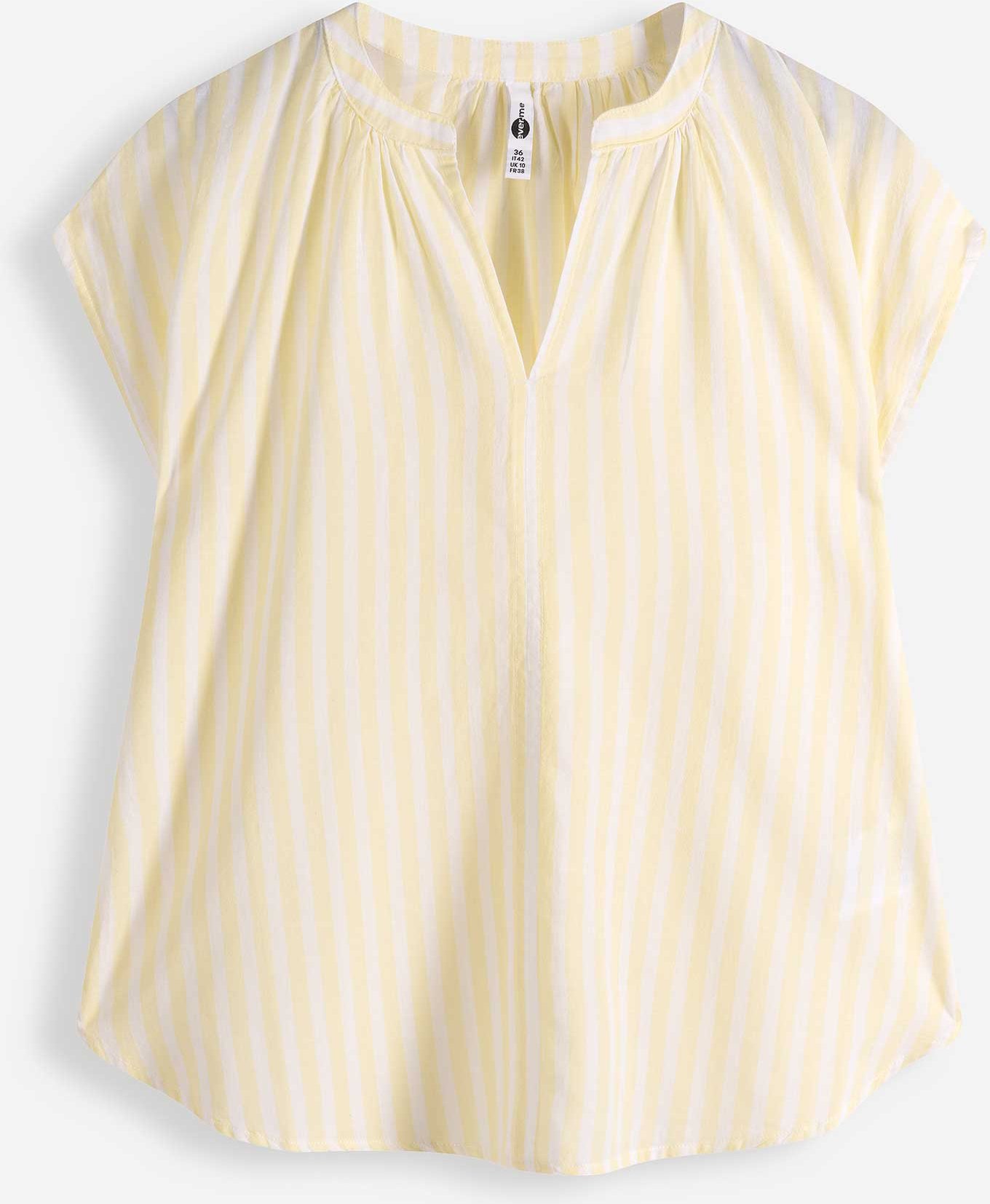 Blusenshirt - Streifen - hellgelb